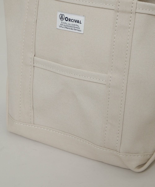 ORCIVAL(オーシバル)の「ORCIVAL/PRINT TOTE BAG SMALL(トートバッグ・レディース・チャコール/ベージュ・FREE)」の4枚目の写真