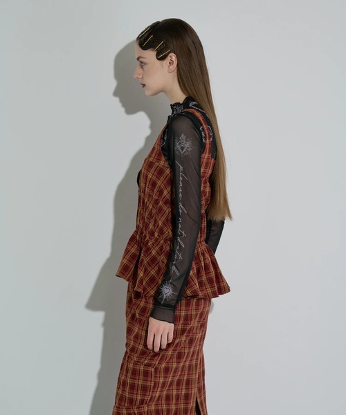 ANNA SUI NYC/アナ スイ エヌワイシー/ハート総柄シアートップス