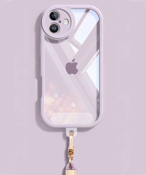 LUGG NAGG(ラグナグ)の「【LUGG NAGG】耐衝撃吸収クリアiphoneケース(ストラップ付き)(スマホケース/カバー・メンズ・ブラック/ホワイト/ピンク/パープル・iPhone 15/iPhone 15 Pro/iPhone 16/iPhone 16 Pro)」の3枚目の写真
