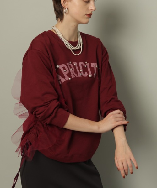 みー　カデュネ　新品正規品　サイドチュールロゴスウェット　トレーナー サイドチュールロゴスウェット | Tシャツ・カットソー | CADUNE