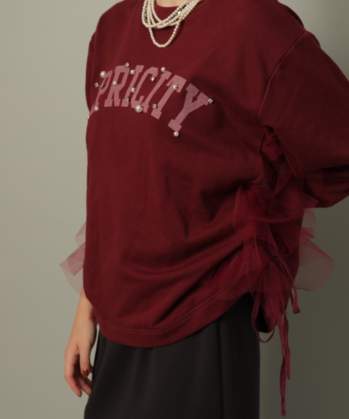 サイドチュールロゴスウェット（Tシャツ/カットソー）｜CADUNE
