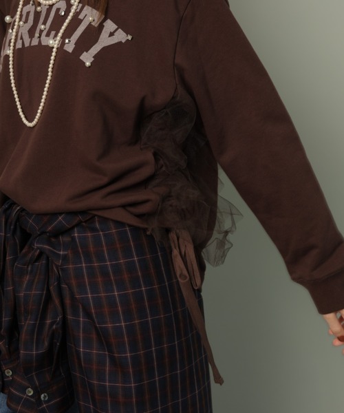 サイドチュールロゴスウェット（Tシャツ/カットソー）｜CADUNE