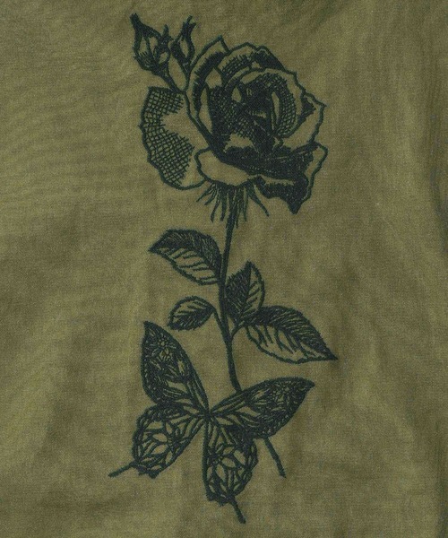 セール】ScoLar(スカラー) 花蝶刺繍チュール重ねロングブルゾン