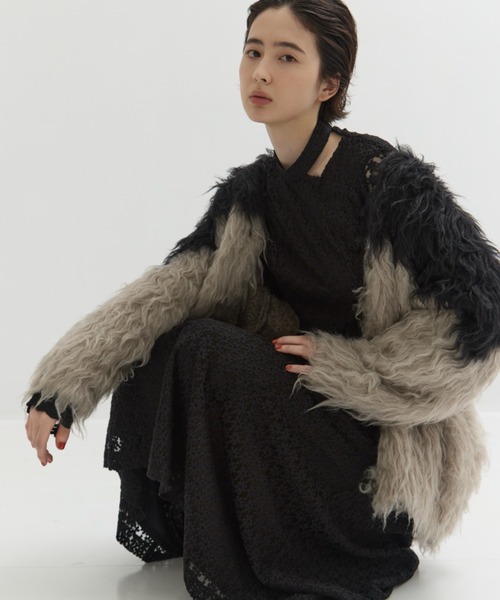 ジャケット・アウター CLANE BI COLOR SHAGGY KNIT CARDIGAN BI COLOR SHAGGY KNIT CARDIGAN｜TOPS(トップス)｜CLANE