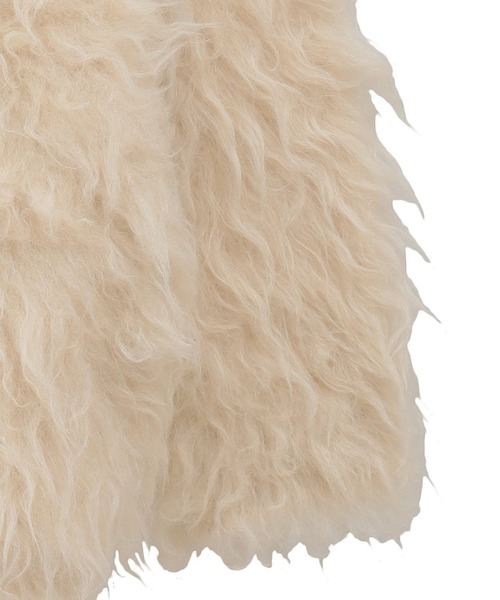 CLANE/クラネ】BI COLOR SHAGGY KNIT CARDIGAN/バイカラーシャギー