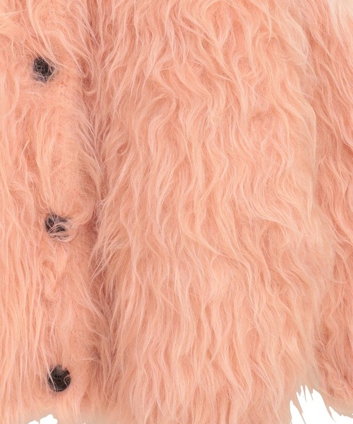 CLANE/クラネ】BI COLOR SHAGGY KNIT CARDIGAN/バイカラー