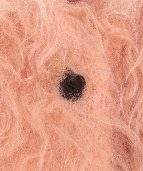 CLANE/クラネ】BI COLOR SHAGGY KNIT CARDIGAN/バイカラーシャギー