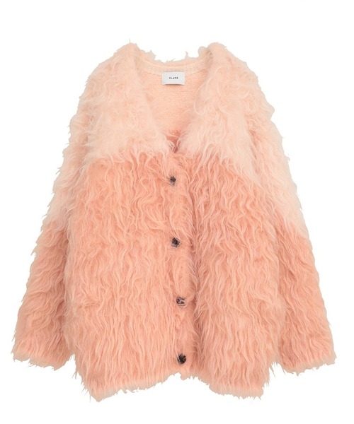 トップス CLANE BI COLOR SHAGGY KNIT CARDIGAN CLANE/クラネ】BI COLOR SHAGGY KNIT CARDIGAN/バイカラー