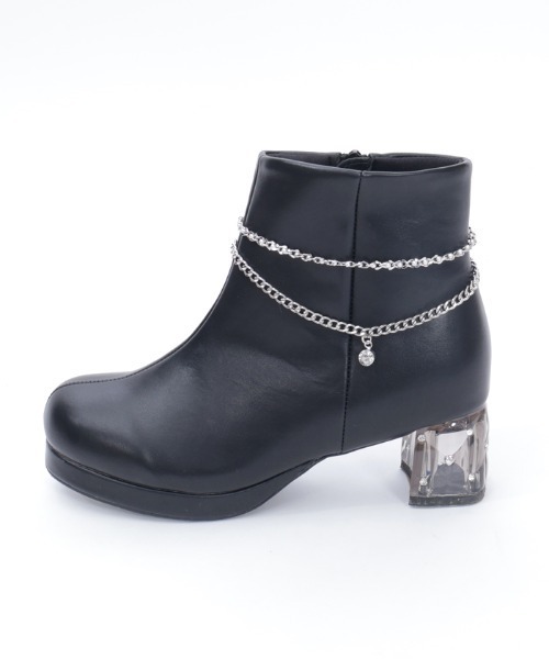 axes femme（アクシーズファム）の「アンクレット風デザインブーツ（ブーツ・レディース・ブラック・MEDIUM/LARGE）」の2枚目の写真