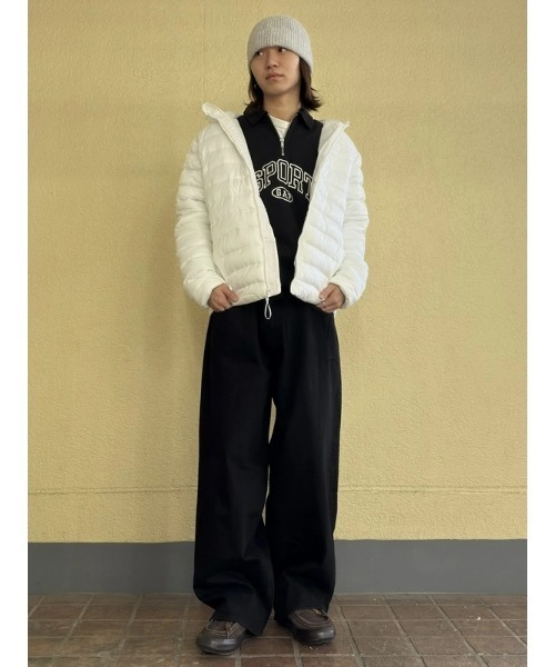 GAP（ギャップ）の「フード付き パファージャケット（ダウンジャケット/コート・メンズ・ブラック/ホワイト・M/L/S/XS/XL）」の12枚目の写真