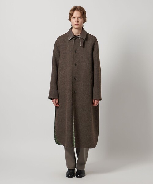 LOEFF＞ガンクラブチェック リバーシブル コート（その他アウター