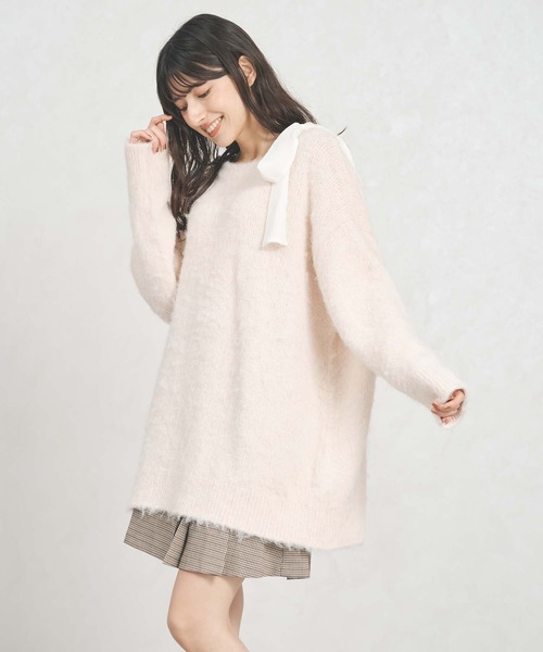 31 Sons de mode(トランテアン ソン ドゥ モード)の「2025秋冬新作 肩リボン ふわもこ ニット(ニット/セーター・レディース・グレー/ピンク/アイボリー・フリ-)」の11枚目の写真