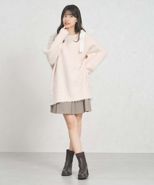 31 Sons de mode(トランテアン ソン ドゥ モード)の「2025秋冬新作 肩リボン ふわもこ ニット(ニット/セーター・レディース・グレー/ピンク/アイボリー・フリ-)」の12枚目の写真