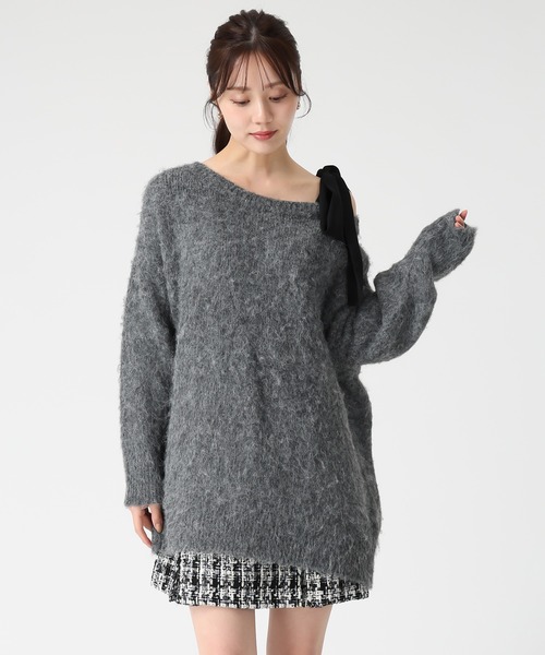 31 Sons de mode(トランテアン ソン ドゥ モード)の「2025秋冬新作 肩リボン ふわもこ ニット(ニット/セーター・レディース・グレー/ピンク/アイボリー・フリ-)」の19枚目の写真