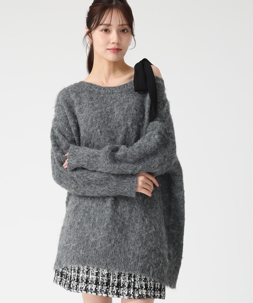 31 Sons de mode(トランテアン ソン ドゥ モード)の「2025秋冬新作 肩リボン ふわもこ ニット(ニット/セーター・レディース・グレー/ピンク/アイボリー・フリ-)」の20枚目の写真