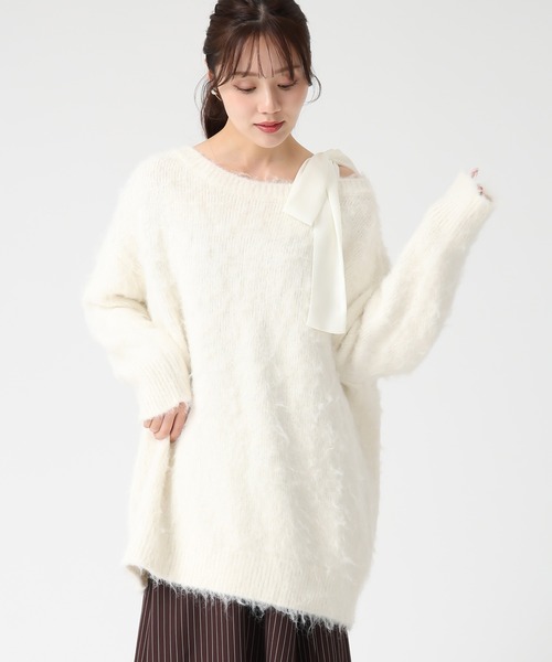 31 Sons de mode(トランテアン ソン ドゥ モード)の「2025秋冬新作 肩リボン ふわもこ ニット(ニット/セーター・レディース・グレー/ピンク/アイボリー・フリ-)」の21枚目の写真