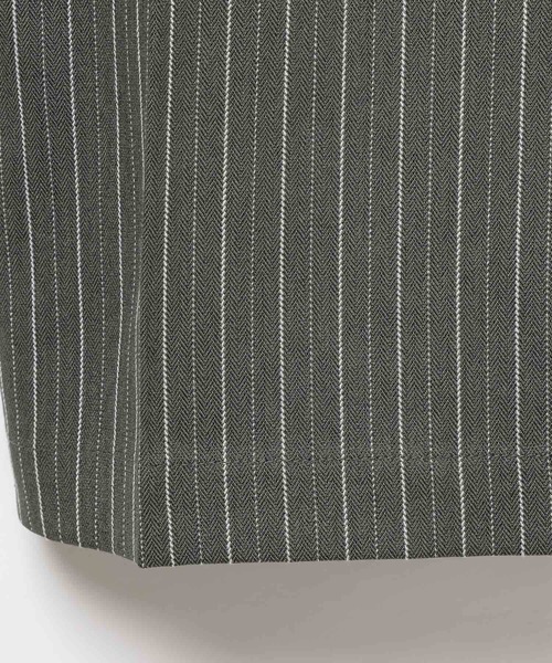 BAYFLOW（ベイフロー）の「[丈の長さ調節可能]ストライプサロペット（サロペット/オーバーオール・レディース・チャコール/ブラウン・FREE）」の7枚目の写真