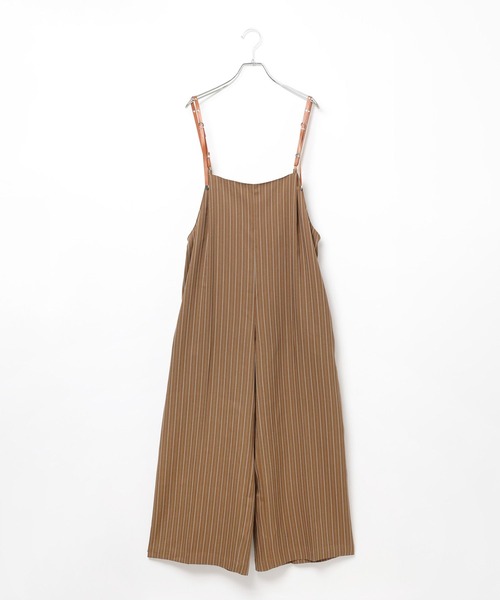 セール】[丈の長さ調節可能]ストライプサロペット（サロペット