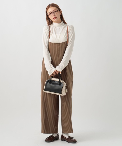 セール】[丈の長さ調節可能]ストライプサロペット（サロペット