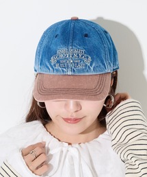 schott（ショット）の「【SCHOTT】ショット DENIM CAP デニムキャップ　ヴィンテージブリーチ加工　刺繍ロゴ SC150（キャップ）」