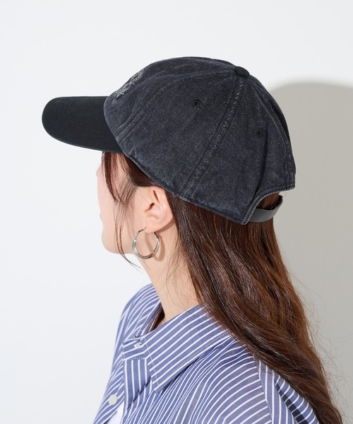schott（ショット）の「【SCHOTT】ショット DENIM CAP デニムキャップ　ヴィンテージブリーチ加工　刺繍ロゴ SC150（キャップ・メンズ・ブラック/ブルー・FREE）」の12枚目の写真