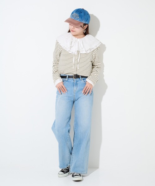 schott（ショット）の「【SCHOTT】ショット DENIM CAP デニムキャップ　ヴィンテージブリーチ加工　刺繍ロゴ SC150（キャップ・メンズ・ブラック/ブルー・FREE）」の22枚目の写真