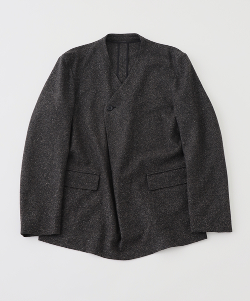 セール】YUKI HASHIMOTO / ユウキハシモト Y NECK JACKET（ノーカラー