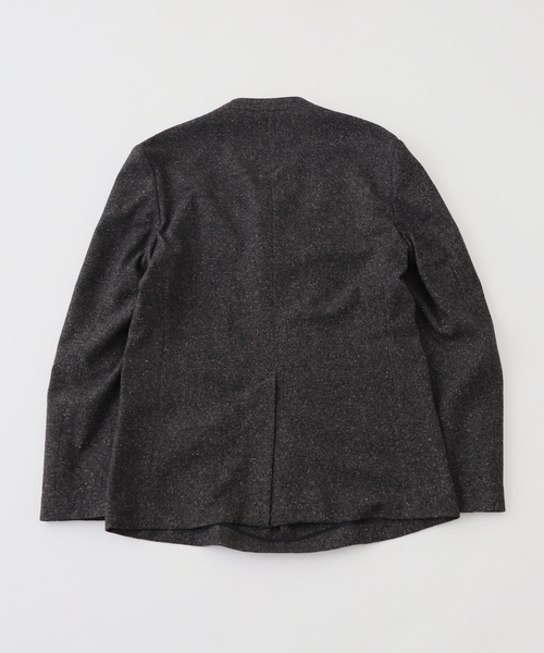 YUKI HASHIMOTO(ユウキハシモト)の「YUKI HASHIMOTO / ユウキハシモト Y NECK JACKET(ノーカラージャケット・メンズ・ブラウン・48)」の2枚目の写真