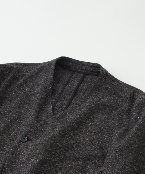 セール】YUKI HASHIMOTO / ユウキハシモト Y NECK JACKET（ノーカラー