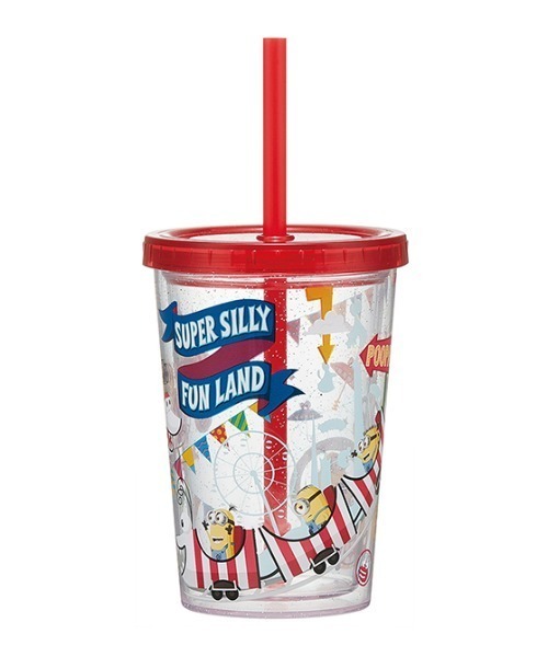 セール】ミニオン ストロー付二層タンブラー 300ml ミニオン 遊園地 SK