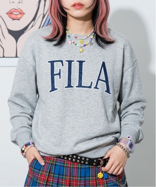 FILA(フィラ)の「CREWNECK SWEATSHIRT(スウェット・メンズ・ブラック/グレー/アイボリー・L/M)」の3枚目の写真