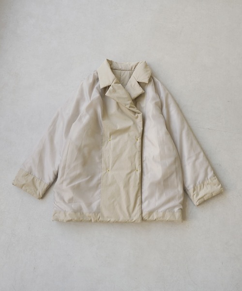 ROPE' PICNIC（ロペピクニック）の「2WAY中綿テーラードコート（ダウンジャケット/コート・レディース・ベージュ/スミクロ・FREE）」の14枚目の写真