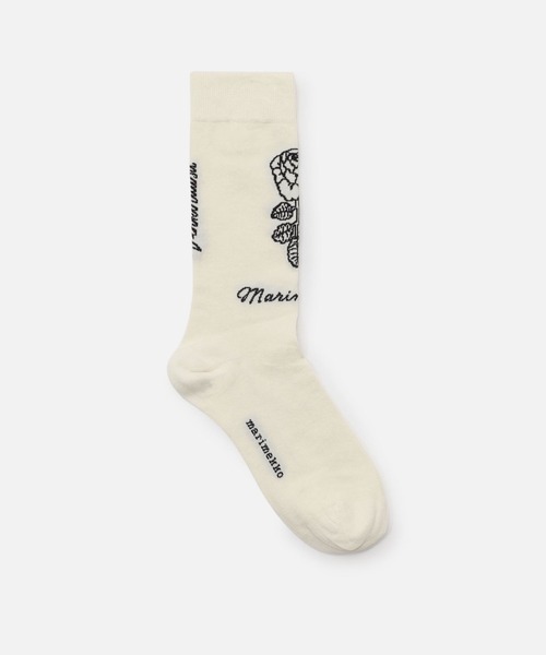 marimekko（マリメッコ）の「【kioski】Detsku Vihkiruusu Logo / Socks（ソックス/靴下・レディース・ホワイト/ブラック・40/37/34）」の3枚目の写真