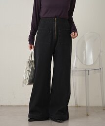 Omekashi | スウェットデニムフレアパンツ(デニムパンツ)