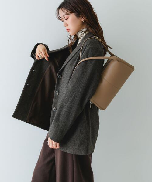 RODE SKO(ロデスコ)の「センターラインボストンバッグ(ボストンバッグ・レディース・ブラック/ベージュ・ONE)」の6枚目の写真