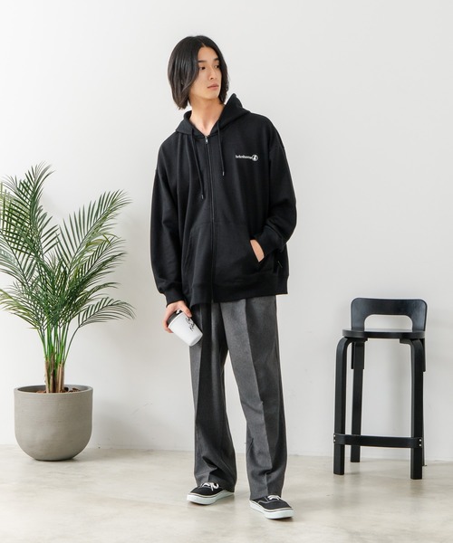 brknhome(ブロークンホーム)の「【BRKNHOME/ブロークンホーム】バックプリント フルジップ スウェットパーカー(パーカー・メンズ・ブラック/杢グレー・MEDIUM/LARGE)」の17枚目の写真