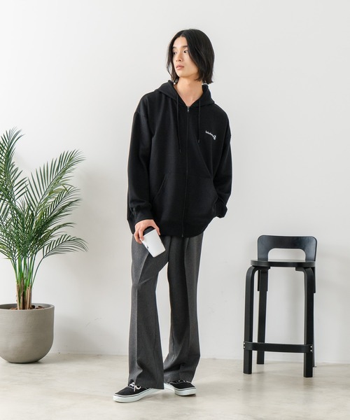 brknhome(ブロークンホーム)の「【BRKNHOME/ブロークンホーム】バックプリント フルジップ スウェットパーカー(パーカー・メンズ・ブラック/杢グレー・MEDIUM/LARGE)」の19枚目の写真