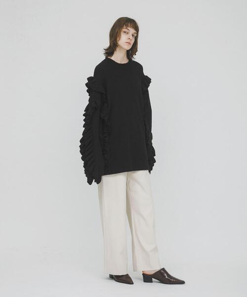 LAATO（ラート）の「frill frill knit（ニット/セーター・レディース・ブラウン/ブラック系その他/マスタード・FREE）」の9枚目の写真