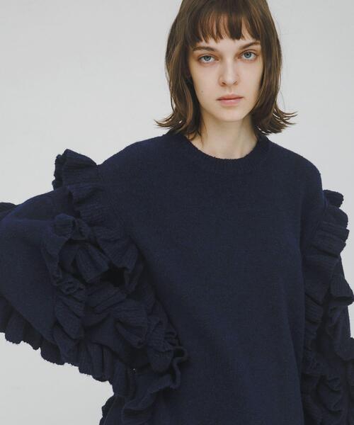 LAATO（ラート）の「frill frill knit（ニット/セーター・レディース・ブラウン/ブラック系その他/マスタード・FREE）」の18枚目の写真