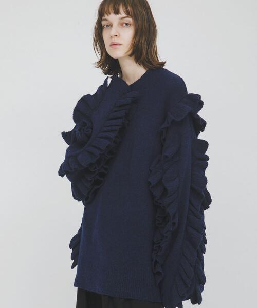 LAATO（ラート）の「frill frill knit（ニット/セーター・レディース・ブラウン/ブラック系その他/マスタード・FREE）」の19枚目の写真