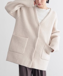 for/c（フォーシー）の「ニットコーディガン【サスティナブル】（ノーカラーコート）」