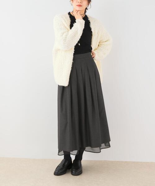 F by ROSSO（エフバイロッソ）の「F by ROSSO　ツイードライクフレアスカート（スカート・レディース・チャコールグレー/ブラウン・38/36）」の21枚目の写真