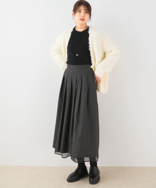 F by ROSSO（エフバイロッソ）の「F by ROSSO　ツイードライクフレアスカート（スカート・レディース・チャコールグレー/ブラウン・38/36）」の22枚目の写真