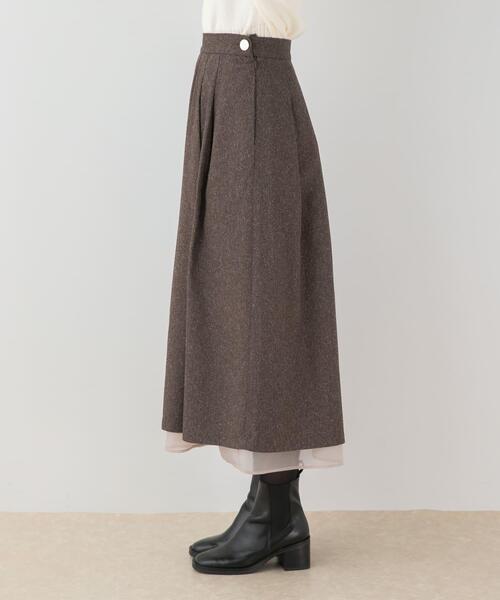 F by ROSSO（エフバイロッソ）の「F by ROSSO　ツイードライクフレアスカート（スカート・レディース・チャコールグレー/ブラウン・38/36）」の9枚目の写真