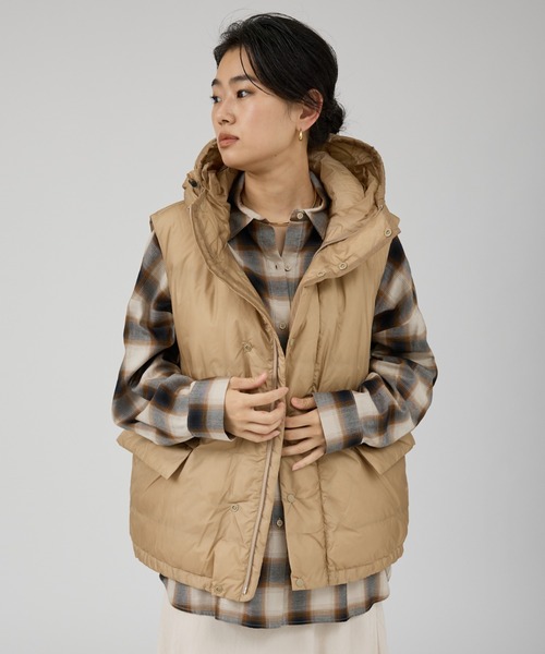 Rouge vif（ルージュヴィフ）の「オンブレーチェックオーバーシャツ（シャツ/ブラウス・レディース・グレー/ブラウン・フリー）」の12枚目の写真