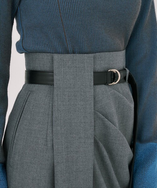 UNITED TOKYO(ユナイテッドトウキョウ)の「【残りわずか!】タックドレープアイラインスカート|オフィスカジュアル/オケージョン/ストレッチ/防シワ/通勤/細見え/冬服(スカート・レディース・ブラウン/グレー・1/2)」の10枚目の写真