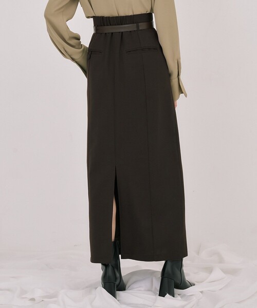 UNITED TOKYO(ユナイテッドトウキョウ)の「【残りわずか!】タックドレープアイラインスカート|オフィスカジュアル/オケージョン/ストレッチ/防シワ/通勤/細見え/冬服(スカート・レディース・ブラウン/グレー・1/2)」の14枚目の写真
