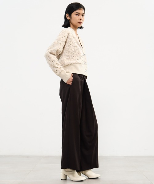 MURRAL(ミューラル)の「【MURRAL/ミューラル】Camouflage embroidered knit cardigan/カモフラージュ エンブロイダードニットカーディガン(カーディガン/ボレロ・レディース・ブラック/アイボリー・FREE)」の5枚目の写真