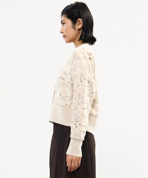 MURRAL(ミューラル)の「【MURRAL/ミューラル】Camouflage embroidered knit cardigan/カモフラージュ エンブロイダードニットカーディガン(カーディガン/ボレロ・レディース・ブラック/アイボリー・FREE)」の12枚目の写真