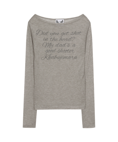 GILAARCHIVE(ギラアーカイブ)の「LETTERING SHEER LONG SLEEVE_GY(Tシャツ/カットソー・レディース・その他・FREE)」の9枚目の写真
